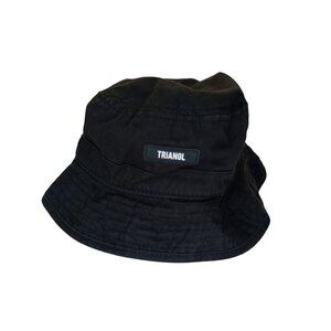 Triangl Hat Black Bucket With Adjustable Drawstring & 100% Cotton